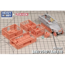 HEAVY HOBBY PK-72001 , Ger. Sdkfz. 251/7 Ausf.D and If.18,3D printed ,SCALE 1/72