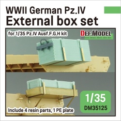 DEF.MODEL, DM35125, WWII German Pz.IV External box set (for Pz.IV Ausf.F.G.H kit), 1:35