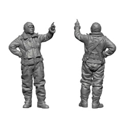 Legend Production LF3228, WW2 US Bomber Crew on the ground- 3D Designed, 1:32