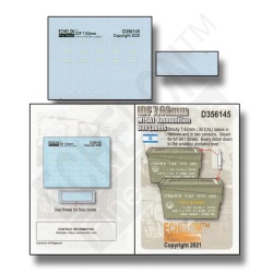 ECHELON FD D356145, SCALE 1/35 Decal for IDF 7.62mm M19A1 ammo box labels