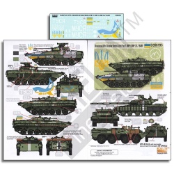 ECHELON FD D356193, SCALE 1/35 Decals for Ukrainian AFVs (Ukraine - Russia Crisis) Pt 1: BMP-1, BMP-2 & T-64BV