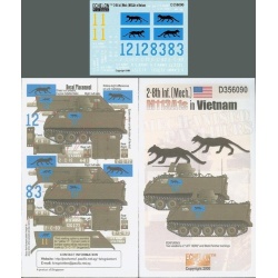 ECHELON FD D356090, 1/35 Decals for 2-8th Inf. (Mech.) M113A1s in Vietnam