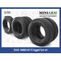 MINIARM, 1/35, B35243, KAMAZ-65115 Sagged tyre set