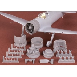 S.B.S Models, 1:48, 48079 Bloch MB 151 & 152 engine with cowling set for Dora Wings