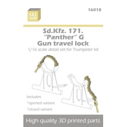 S.B.S Models, SCALE 1/16, SBS-16018, Sd.Kfz. 171 “Panther” G Gun Travel Lock