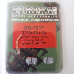 Set of 2 towing cables for modern soviet tanks (T-72-80-90), EUREKA, SCALE 1/72