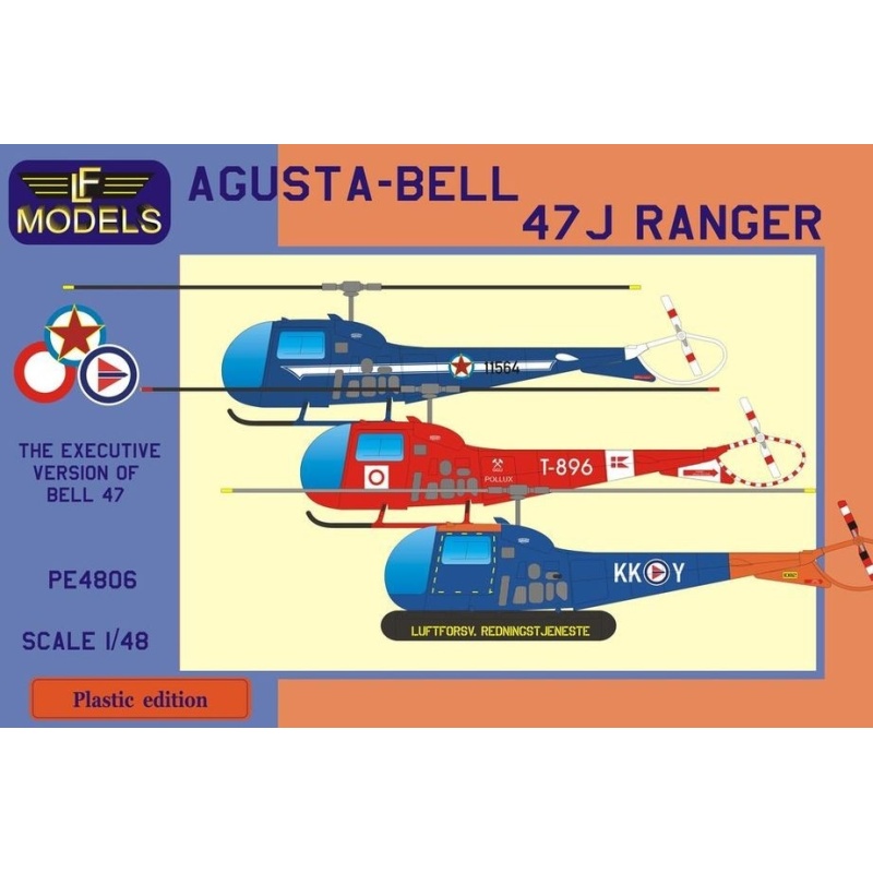Agusta-B. 47J Ranger (Yugoslavian AF, R- Plastic Model Kit, PE4806, LF MODELS, 1:48