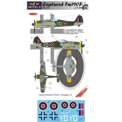 Captured Fw 190F part II. - Decal set, LFC7296 , LF MODELS, 1:72