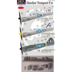 Hawker Tempest F.6-Conversion for Academy kit+ 3 decal, LFC7204, LF MODELS, 1:72