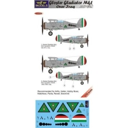 Gloster Gladiator Mk.I over Iraq - Decal set, LFC72259, LF MODELS, 1:72