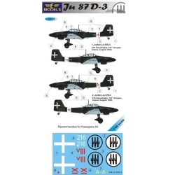 Junkers Ju87D-3 Italy - DECAL SET, LFC4811, LF MODELS , SCALE 1:48