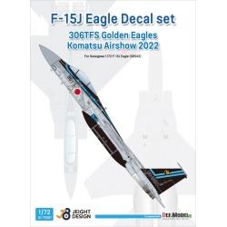 DEF.MODEL, JD72007, F-15J 306TFS Golden Eagles Komatsu Airshow 2022 Special Marking decal set, 1:72
