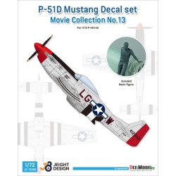 DEF.MODEL, JD72008, P-51D Mustang Decal set - Movie Collection No.13 + FIGURE, 1:72