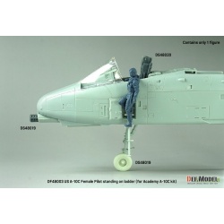 DEF.MODEL, DF48003, US A-10C Female Pilot standing on ladder (for Academy A-10C kit), 1:48