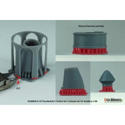 DEF.MODEL, DZ48005, A-10 Thunderbolt II Turbine fan / Exhaust nozzle set for Academy 1/48 kit, 1:48