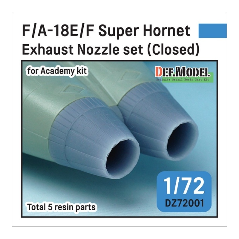 DEF.MODEL, DZ72001, F/A-18E/F Super Hornet Exhaust Nozzle set (Closed) for Academy 1/72, 1:48