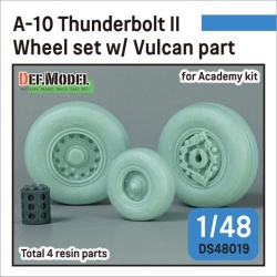 DEF.MODEL DS48019, A-10 Thunderbolt II Wheel set w/Vulcan part for Academy, 1:48