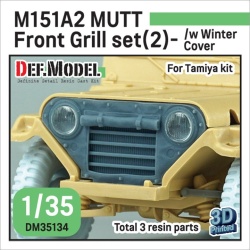 DEF.MODEL, US M151A2 MUTT Front grill set- /w Winter cover (for 1/35 Tamiya kit), DM35134, 1:35