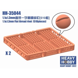 Heavy Hobby HH-35044 1.1&1.3mm Flat thread rivet (510 pieces), 1:35