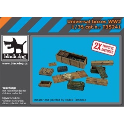 BLACK DOG, T35241,  Universal boxes WWII accessories set, SCALE 1:35