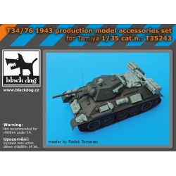 BLACK DOG, T35243, T34/76 1943 production model accessories set, SCALE 1:35