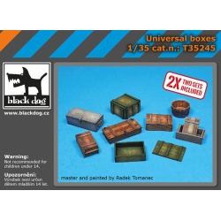 BLACK DOG, T35245, Universal boxes WWII accessories set, SCALE 1:35