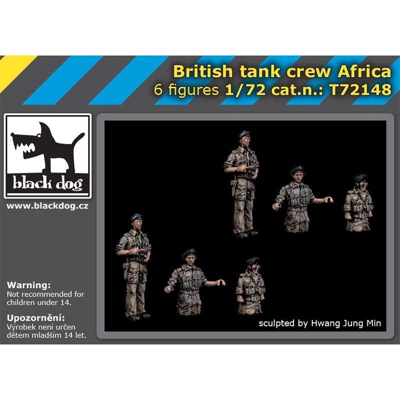 T72148, British tank crew Africa, BLACK DOG, SCALE 1:72