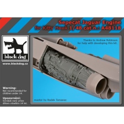 A48118, Sepecat Jaguar engine (for KITTY HAWK ), BLACK DOG, SCALE 1:48
