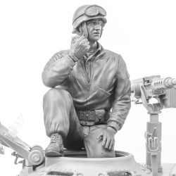 SOL RESIN FACTORY MM577 , WWII U.S.ARMY M4A3E8 Commander, 1:16
