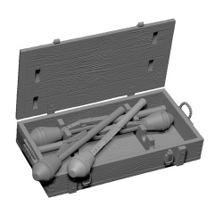 SOL RESIN FACTORY MM486, German Panzerfaust with Box , 1:16