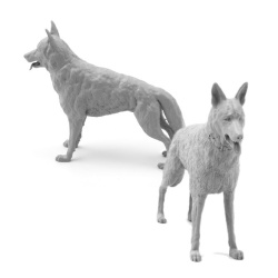 SOL RESIN FACTORY MM518, German Shepherds (3D Printed Kit) , 1:35