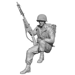 SOL RESIN FACTORY MM569, WWII U.S.Army Bar Gunner (3D printed model kit), 1:35