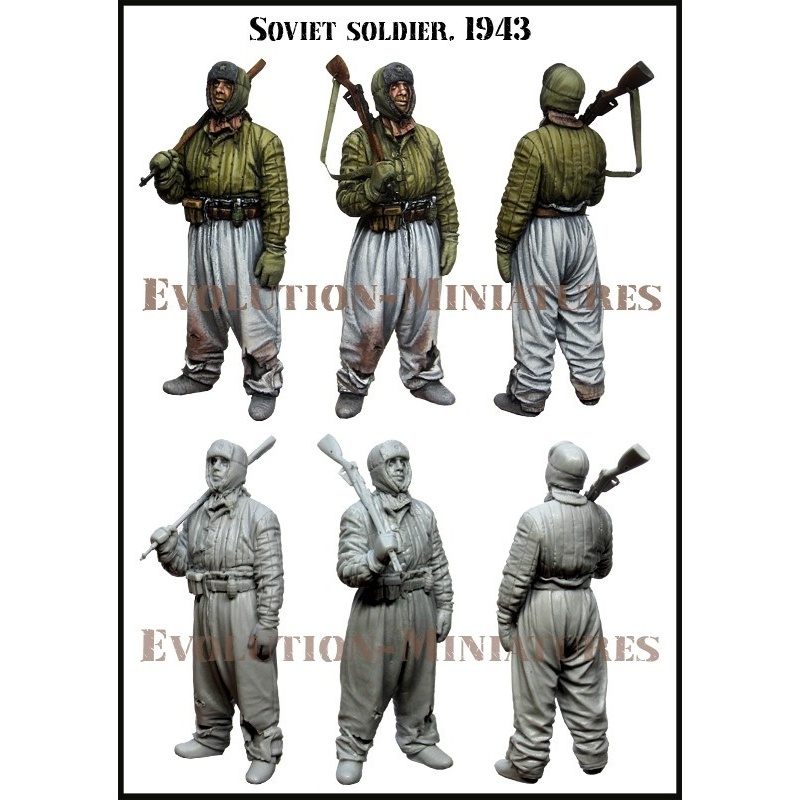Evolution Miniatures 35233 , Soviet Soldier 1943 (1 Figure), SCALE 1:35