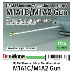 US M4 Sherman 76(w) M1A1C/ M1A2 Gun metal barrel set , DEF MODEL, DM35136, 1:35