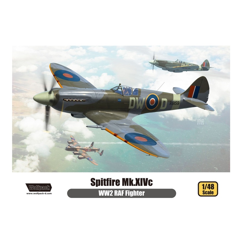 Wolfpack WP14817, Spitfire Mk.XIVc (Premium Edition Kit) -PLASTIC MODEL KIT, SCALE 1/48