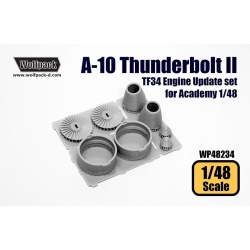 Wolfpack WP48234, A-10 Thunderbolt II TF34 Engine Update Set (for Academy1/48), SCALE 1/48