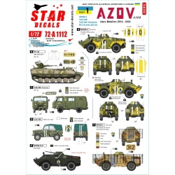 Star Decals 72-A1112, War in Ukraine SET 1 AZOV-Batalion 2014-2022, 1/72