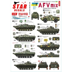 Star Decals 72-A1113, War in Ukraine SET 2 Ukrainian AFVs 2022 war., 1/72