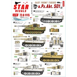 Star Decals 72-A1115, East Front Tigers s.Pz.Abt. 501 1943-44 Tiger I and Befehls-Tiger I Mid production, 1/72