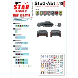 Star Decals 72-A1116, StuG-Abt SET 1 Generic insignia and unit markings for the Sturmgeschûtz units, 1/72