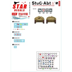 Star Decals 72-A1118, StuG-Abt SET 3. Generic insignia and unit markings for the Sturmgeschûtz units, 1/72