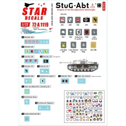 Star Decals 72-A1119, StuG-Abt SET 4. Generic insignia and unit markings for the Sturmgeschûtz units, 1/72