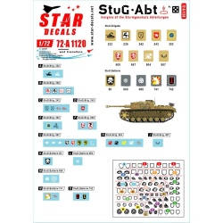 Star Decals 72-A1120, StuG-Abt SET 5. Generic insignia and unit markings for the Sturmgeschûtz units, 1/72
