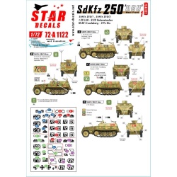 Star Decals 72-A1122, SdKfz 250 'neu' SET 1 SdKfz 250/1 and SdKfz 250/3 on the West Front., 1/72