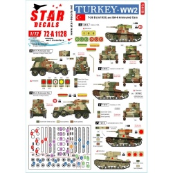 Star Decals 72-A1128, Turkey in WW2 T-26 B tanks and BA-6 armoured cars, 1/72