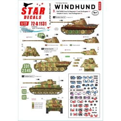Star Decals 72-A1131, Windhund set 3. Panther Ausf G from Pz-Reg, 1/72