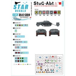 Star Decals 35-C1359 , StuG-Abt SET 1 Generic insignia and unit markings , 1/35