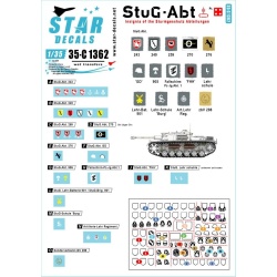 Star Decals 35-C1362 , StuG-Abt SET 4, Generic insignia and unit markings , 1/35