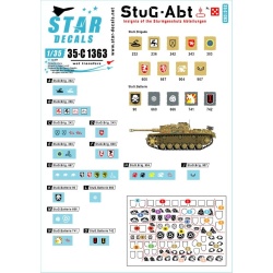 Star Decals 35-C1363 , StuG-Abt SET 5, Generic insignia and unit markings , 1/35
