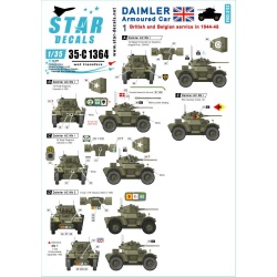 Star Decals 35-C1364 Daimler Armoured Car SET 1,British and Belgian serv.WWII, 1/35